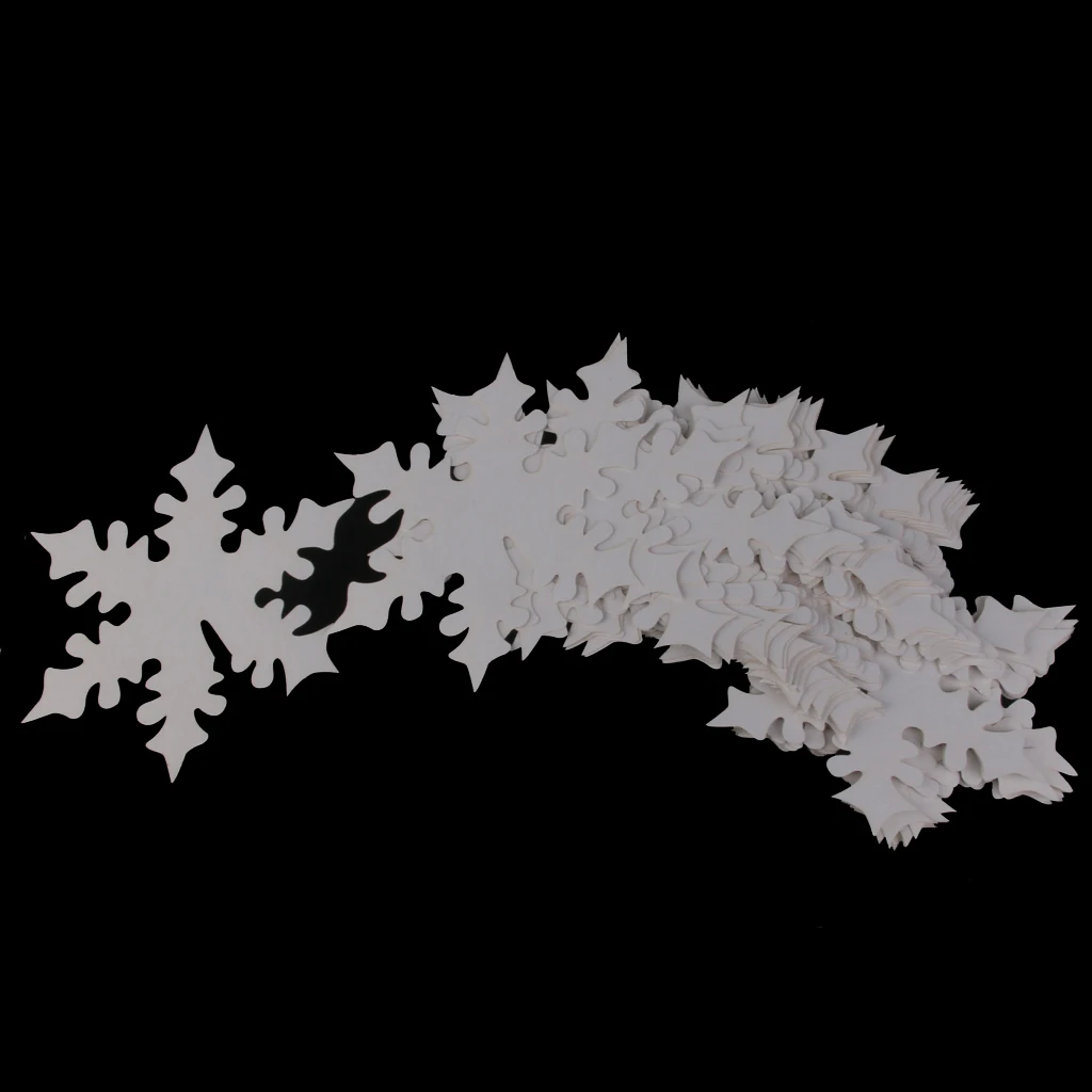 New 50pcs Snowflake Wine Table Glass Table Place Cards Xmas Wedding Beach Party Decor Favor Christmas Decoration Accessories