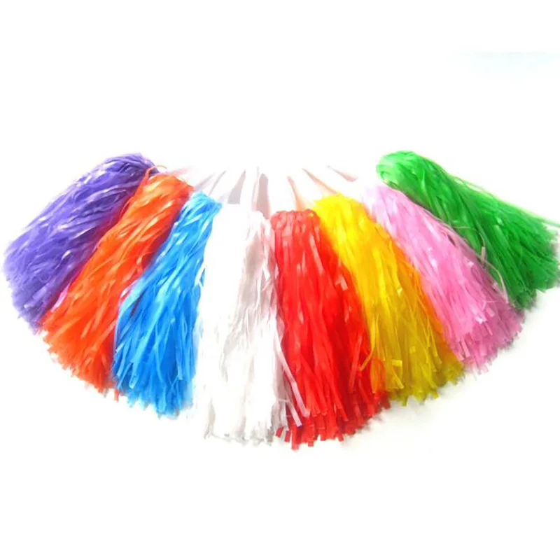 

Cheering pompom Flower Cheerleaders Ball Bouquet Cheerleaders Hand Flowers Plastic Handles Sports Match Kids Students Dancing