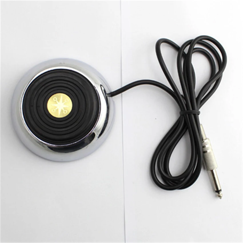 1 unids Acero inoxidable pie pedal para tatuaje cable clip tatuaje Mahcine Fuentes de energía para tatuar fuentes de alimentacion tatuaje