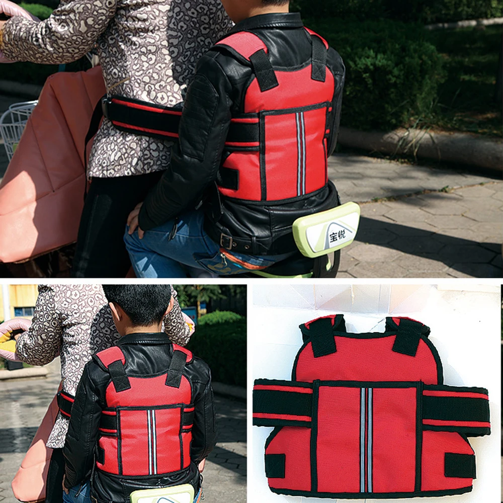 

Children Safety Motorcycle Seat Belt Back Hold Protector Reflect Vest Belt Adjustable Kids Safe Strap Carrier Harness 3 Colour