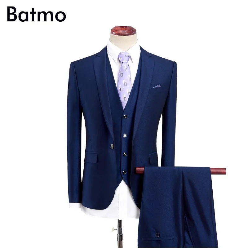 

2019 wedding suits men,blazer men,men's business suits,men's Dress suits size S-4XL Slim Wedding Suits Mens ( jacket+vest+pants)