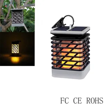 

Luces solares parpadeo llama al aire libre lampara linterna Solar luz Solar Powered LED impermeable colgante luz para jardin yar