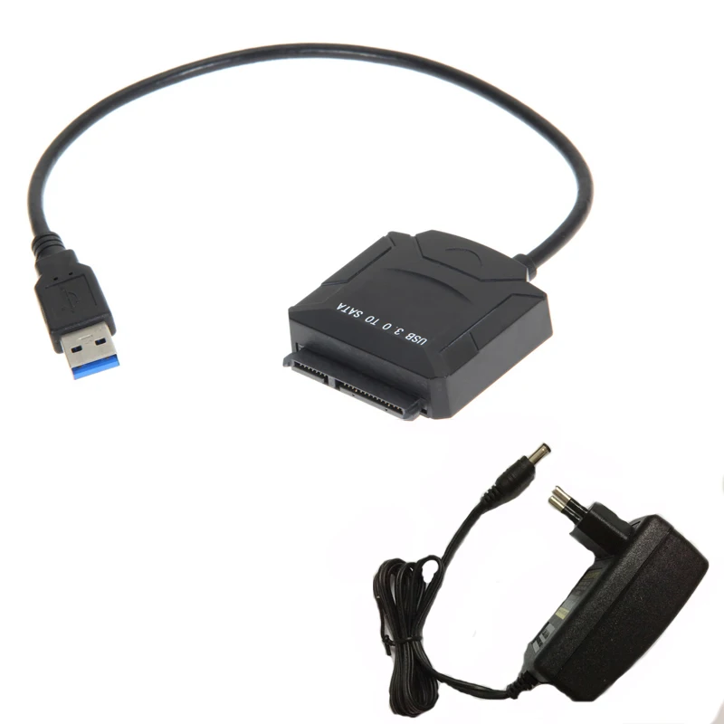 USB 3,0 SATA ЕС Мощность адаптер для 3,5 дюймов HDD 2,5 дюймовый жесткий диск SSD, украшенное мозаикой из драгоценных камней, 12V 2A AC DC Мощность адаптер Поддержка 1 ТБ 2 ТБ 4 ТБ HDD