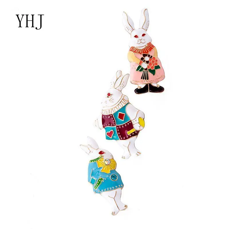 

Fashion accessories: Alice in Wonderland, poker, rabbit, pin, cartoon, brooch.
