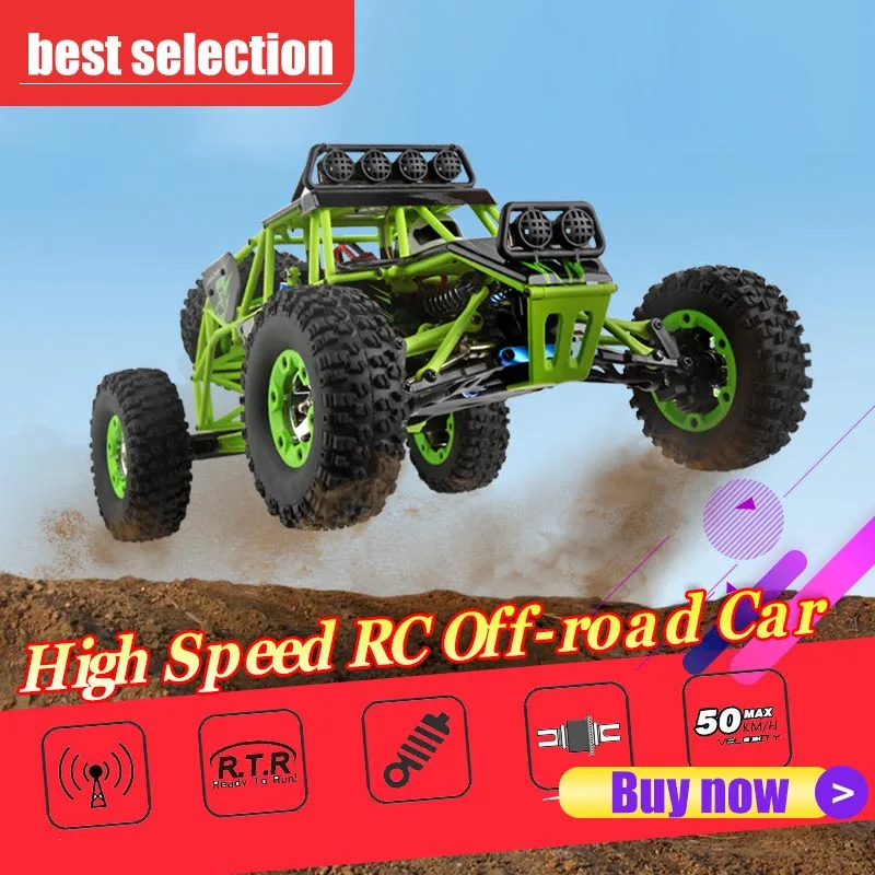 

12428 RC Car 50KM/H 1:12 4 WD Crawler 2.4G High Speed RC Off-road Car With LED Light RTR 05033