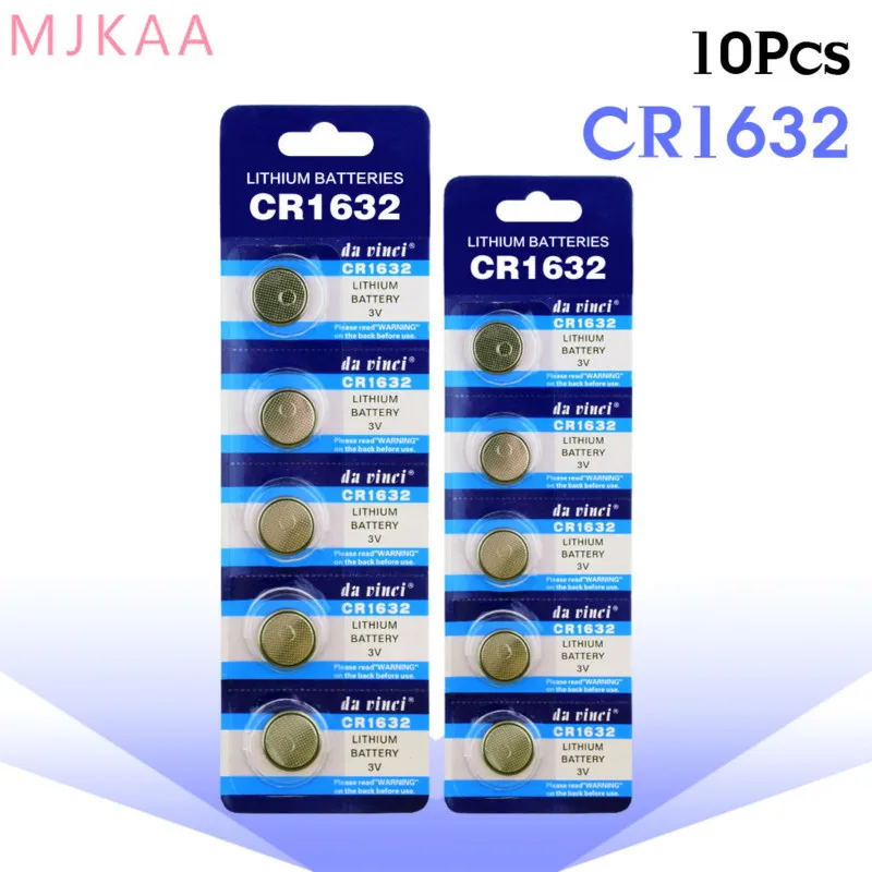 

10pcs/pack CR1632 Button Batteries LM1632 BR1632 ECR1632 Cell Coin Lithium Battery 3V CR 1632 For Watch Electronic Toy Remote