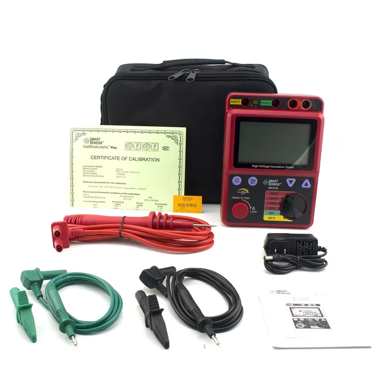 Smart Sensor AR3125 500~5000V Megohmmeter High Voltage Insulation Resistance Tester Megger Smart Sensor AR3125 500~5000V Megohmmeter High Voltage Insulation Resistance Tester Megger