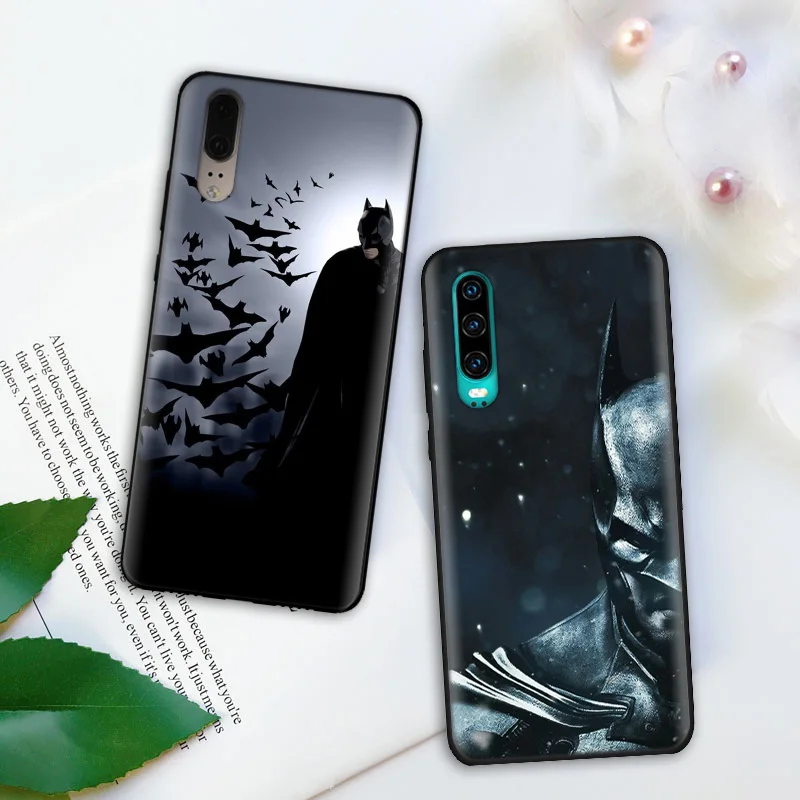 Черный силиконовый чехол для huawei P30 P20 P10 Коврики 20 10 Lite Pro Nova 4 4E 3E P Smart Plus мобильный телефон оболочки: Бэтмен, Супермен