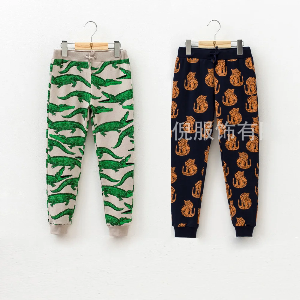 

Kids Pants 2019 Spring Autumn Boys Girls Pants Baby Cotton Crocodile Tiger Print Trousers for Girl Boy Children Pants Clothes