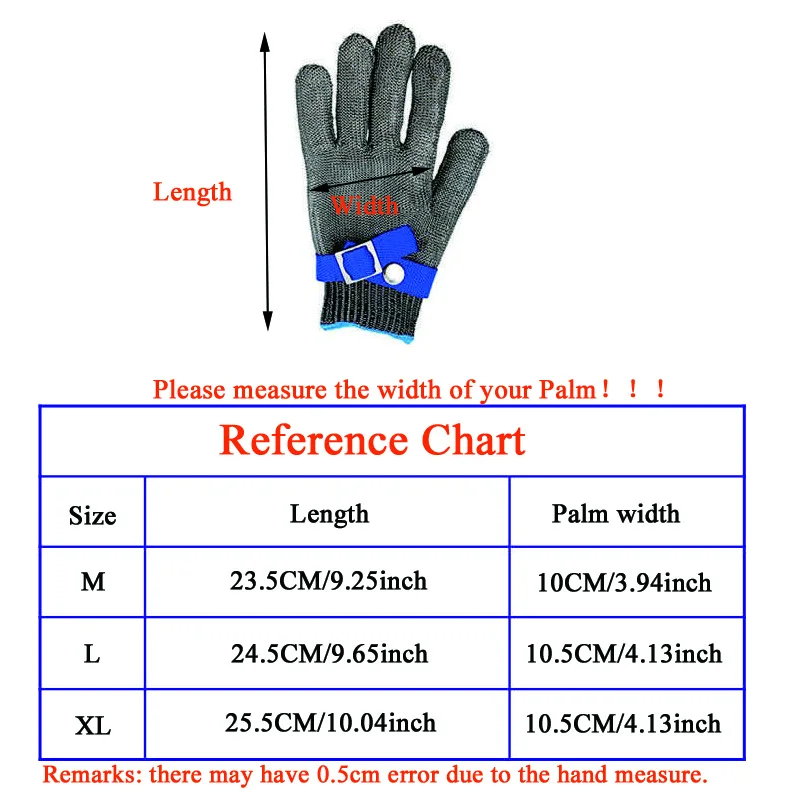 IYouNice безопасные устойчивые к порезам ударопрочная нержавеющая стальная металлическая сетка Мясник перчатка Размер M Высокая производительность уровень 5 Защита
