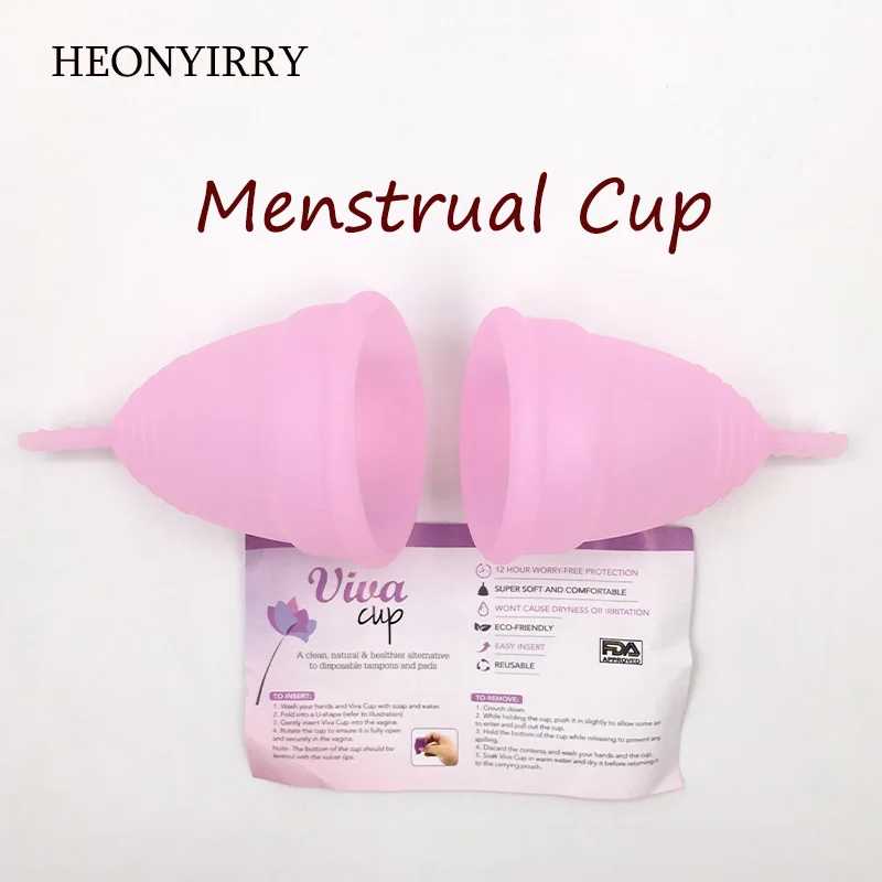 2 шт(S+ L) женские чашки для гигиены, многоразовые Медицинские силиконовые гигиенические подушечки для мужчин, чашки для менструального силикона