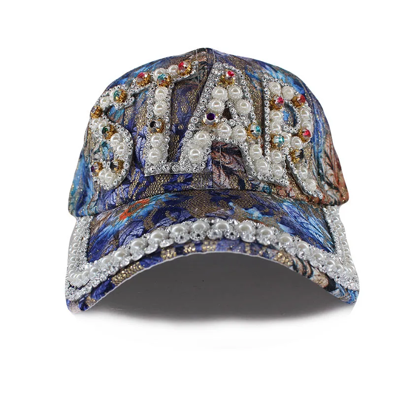 Модные женские бейсбольные кепки со звездами и буквами для взрослых и девочек с точечным сверлом в стиле хип-хоп, женские высококачественные регулируемые женские головной убор тюрбан, распродажа