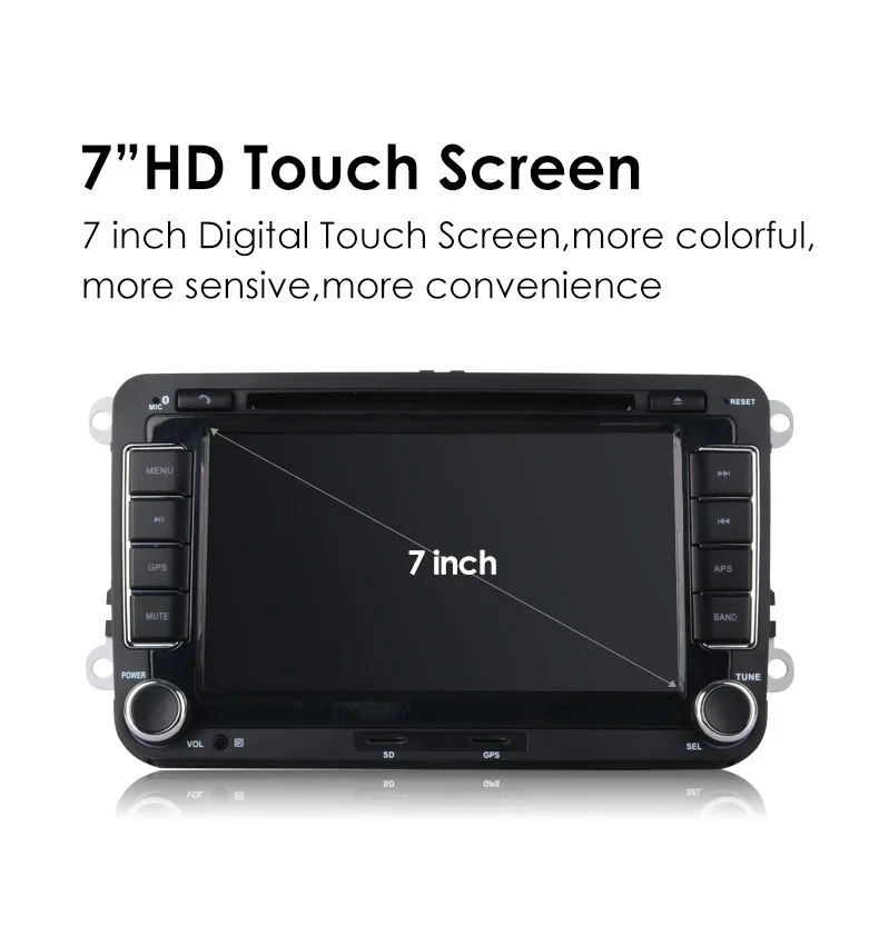 Cheap 2din Radio Car Multimedia DVD GPS for Polo Jetta Passat CC Amarok Caddy Golf School Rapid Multiven Scirocco Tiguan Touran sharan 9