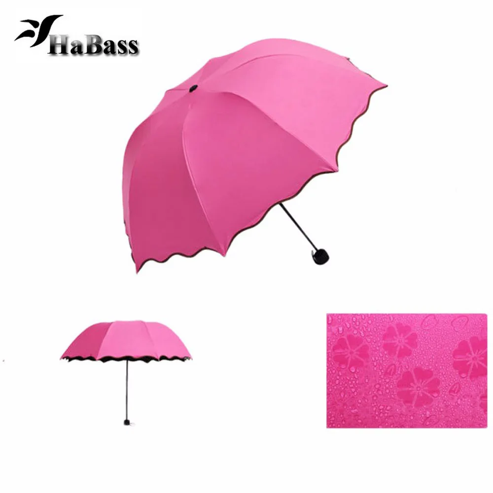 High Quanlity Lady Princess Magic Flowers Dome Parasol Sun/Rain Folding