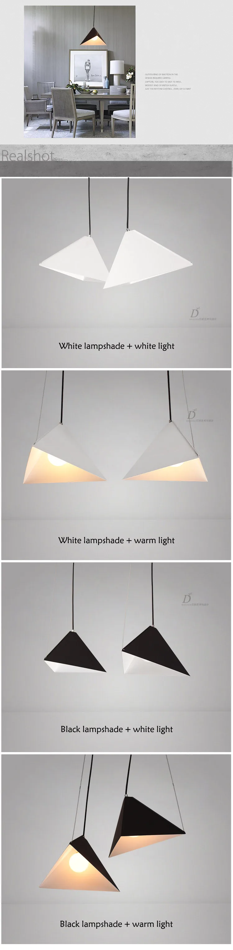 Nordic стиль геометрия дизайн Ресторан простой современный личность книги по искусству бар регулируемый угол гладить подвеской лампа висит