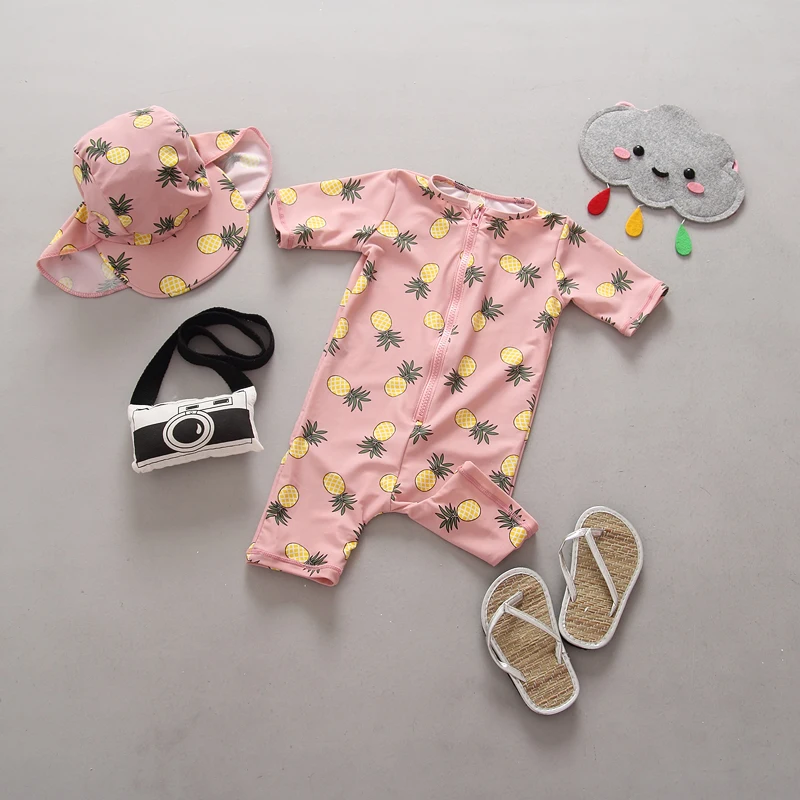 

Toddler Baby Girls Pineapple Pattern Swimwear Kids Girls Beach One Piece Swimsuit Children's Bikini Monokini Bathing Suit