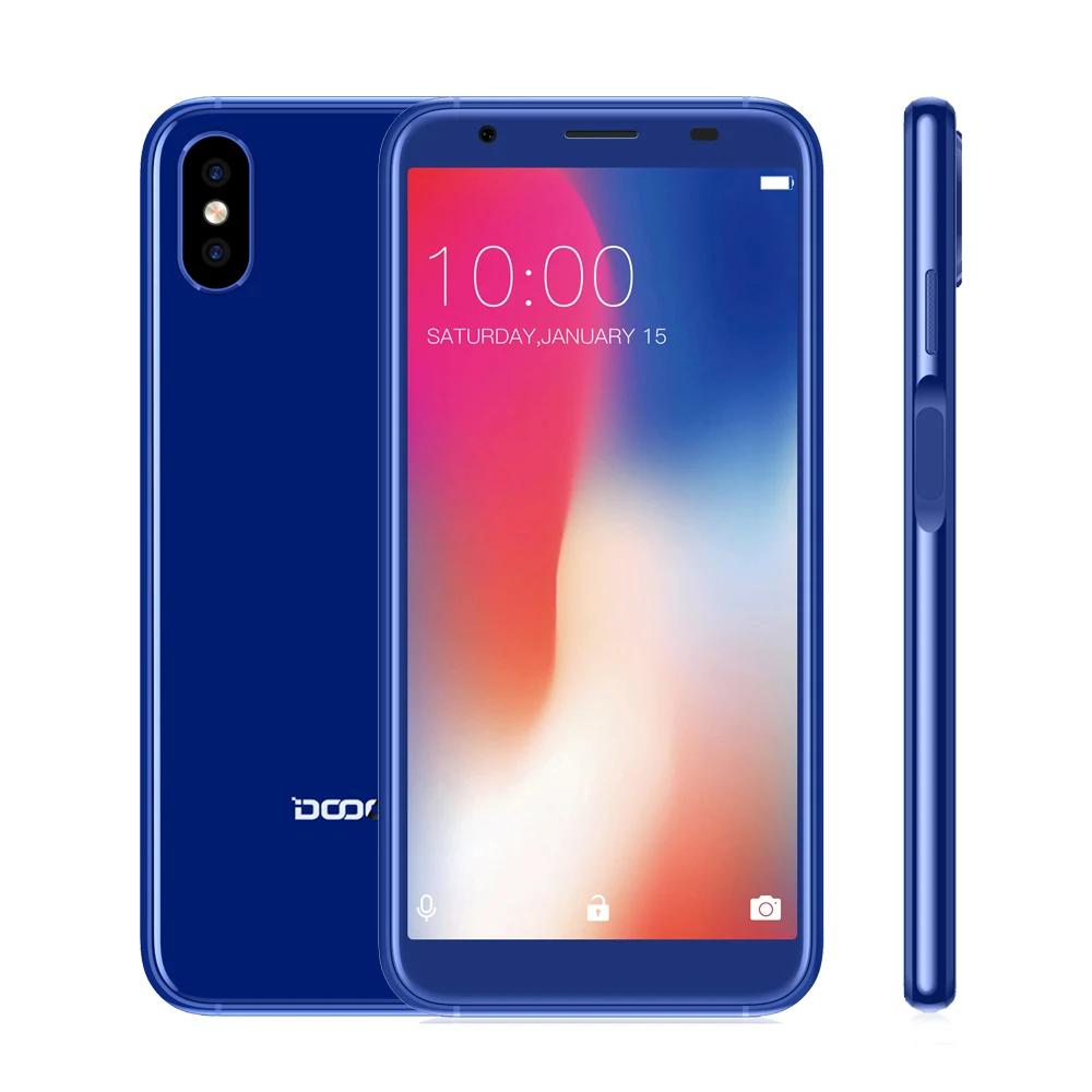DOOGEE X55 смартфон 5 дюймов 18:9 Экран четыре ядра мобильный телефон 2800 мА/ч Android7.0