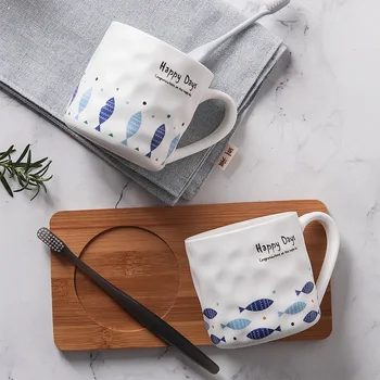 

Creative Toothbrush Holder Cup Wash Tooth Mug High Quality Decorative Water Mug Ceramic Bathroom Accessories 30