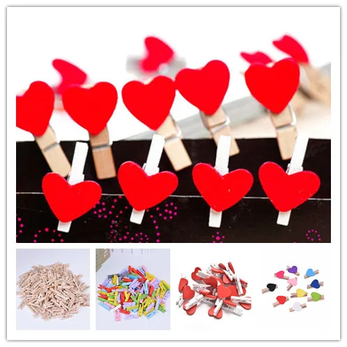 

10/20/50Pcs Mini Natural Wooden Clips For Photo Clips Clothespin Craft Decoration Clips Pegs