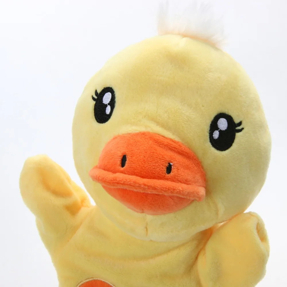 Cute Duck Hand Puppets Plush Dolls Story Telling Educational Pretend Play Toys