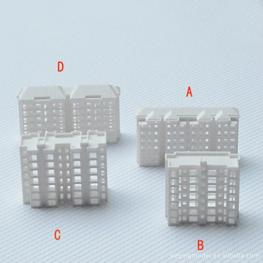 

1/500 DIY building sand table model material Residential area high-rise residential building model Translucent planning building