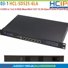 HCiPC B203-1 HCL-SD525-6LA-BareBone, ATOM D525, 6LAN 1U брандмауэр/маршрутизатор, 6x211 в LAN маршрутизатор, брандмауэр Материнская плата