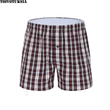 Нижнее бельё мужчин Боксёры Шорты полный хлопок контрастная вязка плотная Дизайн L-XXXL Cueca боксер бренд