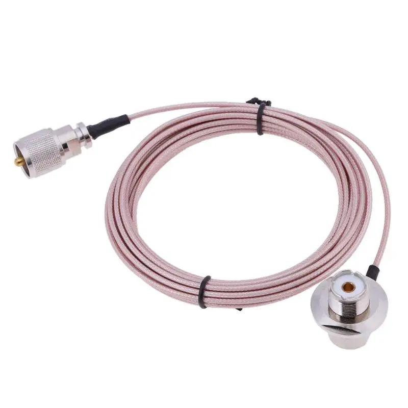 

5m/16.4ft High Quality Low Loss Extension Teflon Coaxial Feeder Cable for Mobile Radio Antenna Car Radio
