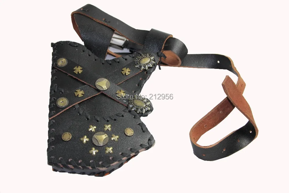 

Longbowmaker Handmade Black Cow Leather Arrows Waist Quiver CQ10