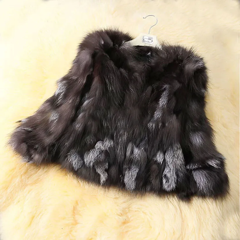 Зима горячая распродажа меховая куртка из натурального меха лисы полушубок