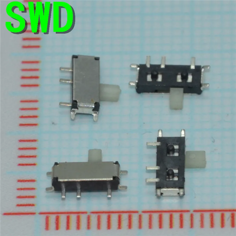 

MSK12C01 micro slide switch power supply switch small pull switch 7 p 7 needle miniature toggle switch for mp3 mp4 #DSC0039