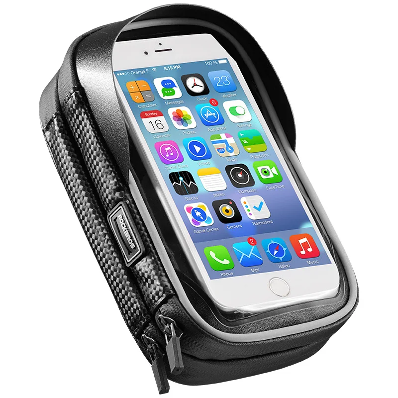 

360 Degree Rotation Bike Phone Bag 6inch touch screen waterproof bicycle pannier pouch front cycling bags rockbros phone holder