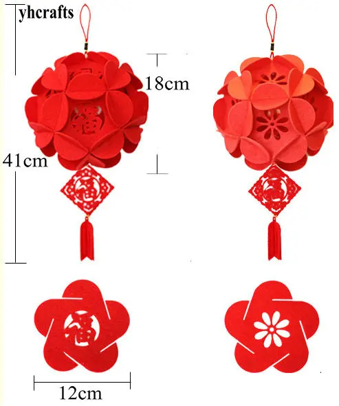 

2PCS//Lot.Chinese FU Spring festival felt craft kits,Fabric crafts.Early educational toys.Kindergarten crafts.CNY arts and craft
