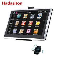 Écran tactile capacitif 7 pouces pour voiture, Navigation GPS, 256M/8G, Navigation par satellite + cartes gratuites, Bluetooth $, caméra de recul sans fil en option