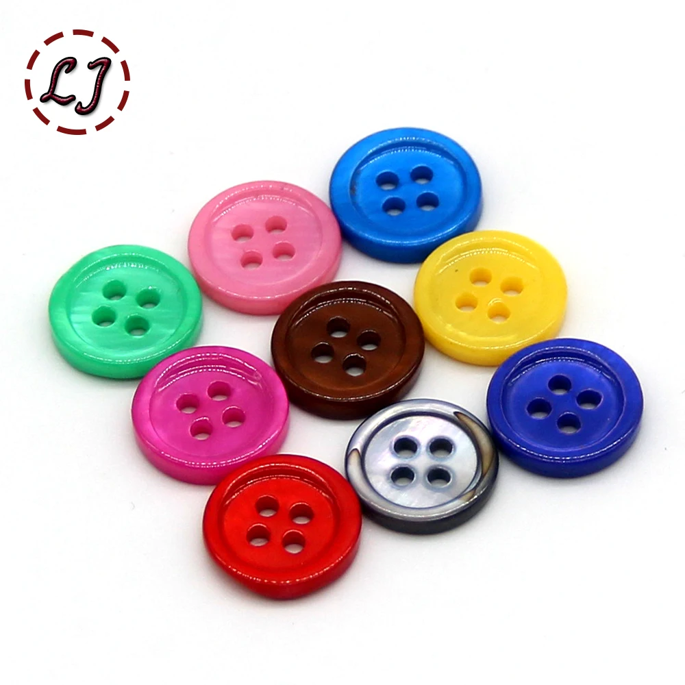 30pcs/lot 12mm color Natural Shell Sewing Buttons Color Mother of Pearl MOP Round Shell Button garment Sew Accessories DIY