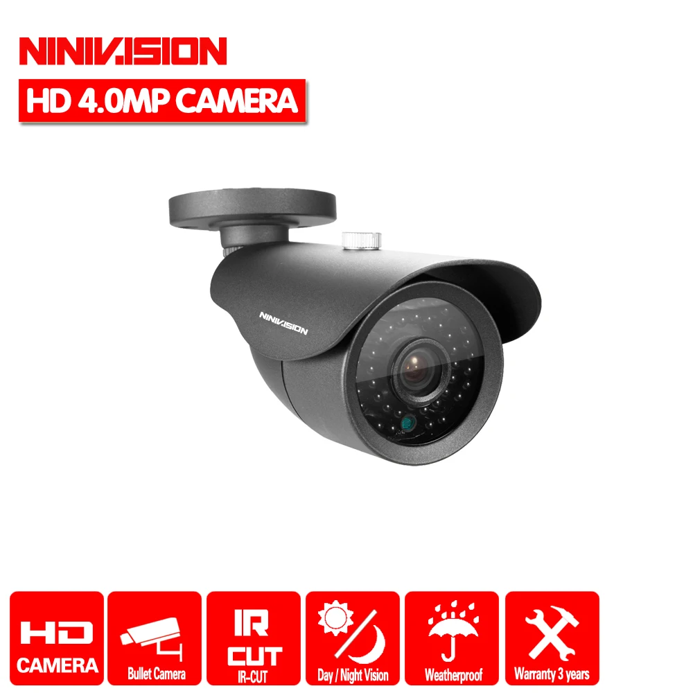 NINIVISION HD 4.0MP 2560*1440P CCTV камера с IR-CUT для помещений и улицы CCTV AHD DVR камера безопасности ночное видение 36 ИК светодиодов