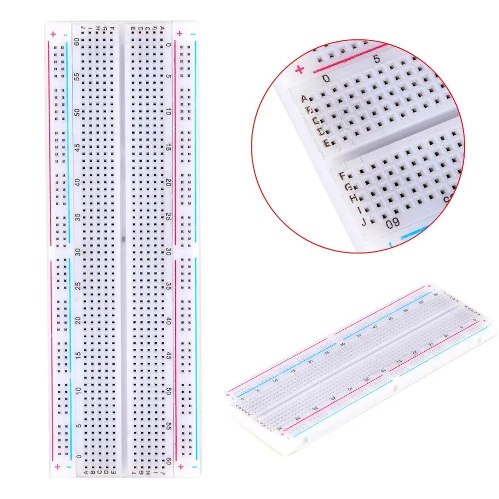 MB102 Board 830 Tie Points Holes Universal Solderless PCB Breadboard Mini Test Protoboard DIY Bread Board For Test Circuit