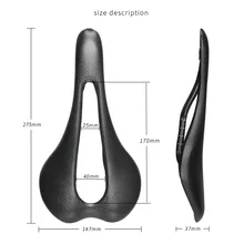 Full Carbon Fiber Seat Bicycle Saddle Seat MTB Bicycle Seat Cushion road carbon saddle 275mm-147mm