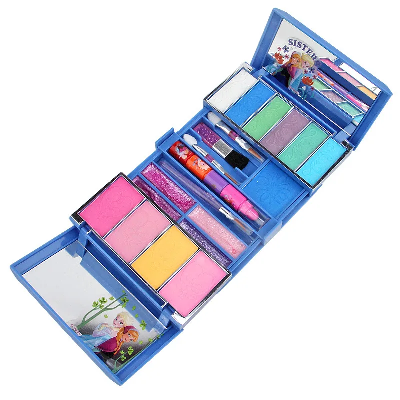 Disney Frozen Children's Cosmetics Princess Makeup Box Set Safe Non-toxic Girl House Makeup Toys baby Christmas present