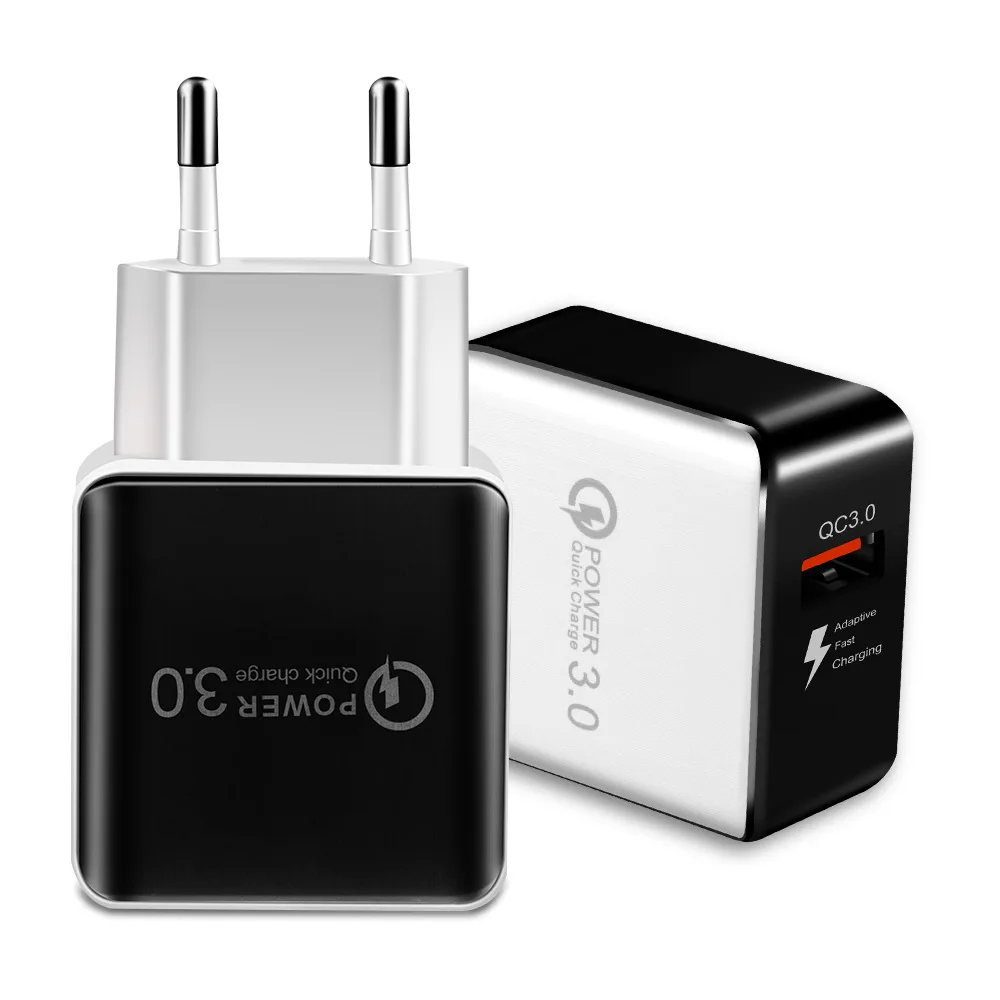 

18W Quick Charge 3.0 Fast Mobile Phone Charger EU US Plug USB Charger Adapter for iPhone Samsung S8 S9 Xiaomi Huawei P20 PRO P30