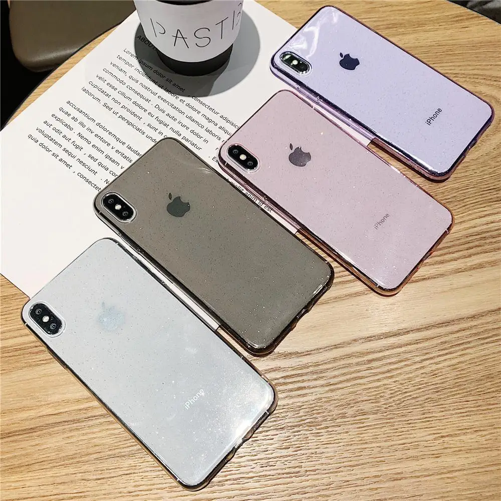 

Stars Glitter Phone Case For iPhone 6 7 8 Plus X XR XS Max Clear Bling Cases For iPhone 6 6S Soft Silicon Back Cover