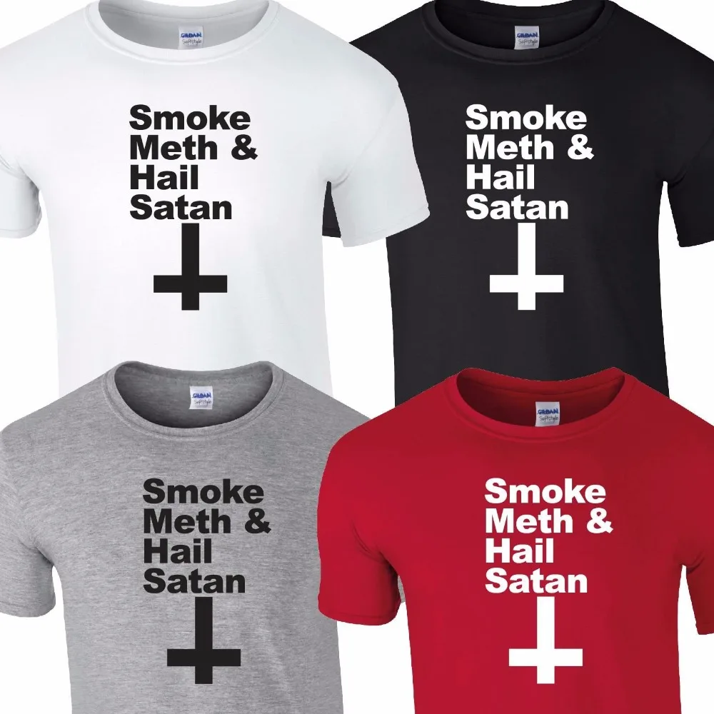 

SMOKE METH HAIL SATAN T SHIRT TOP TEE TSHIRT DRUGS DEVIL TUMBLR SLOGAN HIPSTER TShirt Tee Shirt Unisex More Size and Colors-A187