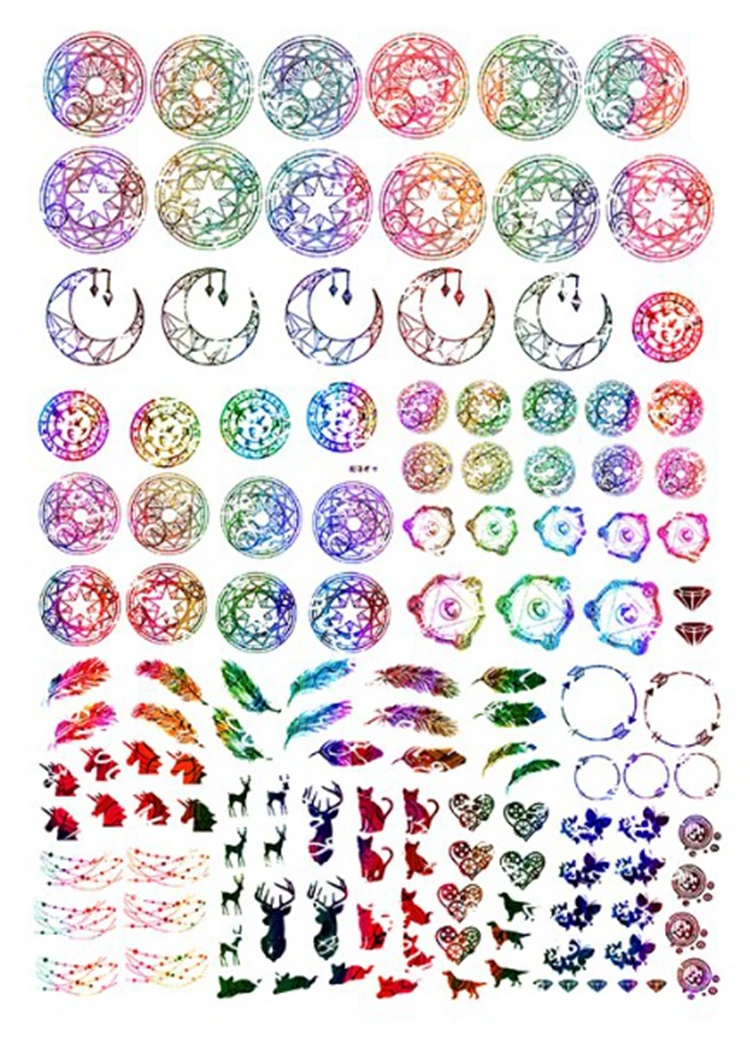 

GLADZGT Magic array Feather unicorn transparent laser material With use of epoxy Mold Making Mould Jewelry Tool filling for DIY