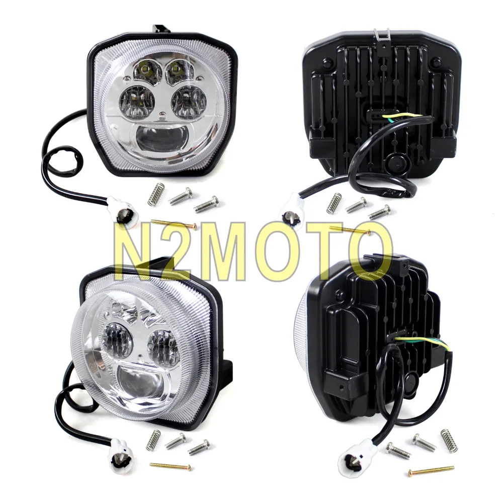 4 шт. ATV UTV светодиодные фары 2UD-84300-00-00 хромированный дальний и ближний свет для Yamaha
