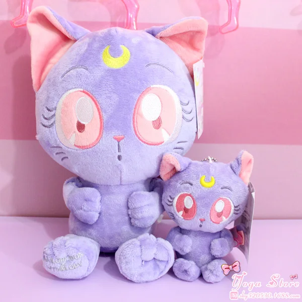 Cartoon Animal Sailor Moon Luna Cat Plush Keychain Pendants Toys