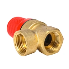 1/2" BSP Female Thread Brass Safety Release Valve Pressure Drain Relief Valve For Solar Water Heater