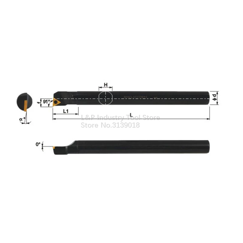 Резец для внутренней обточки режущего края угол 91 S16Q-STFPR11 S16Q-STFPL11 расточной бар держатель инструментов не включая TP* 11T3