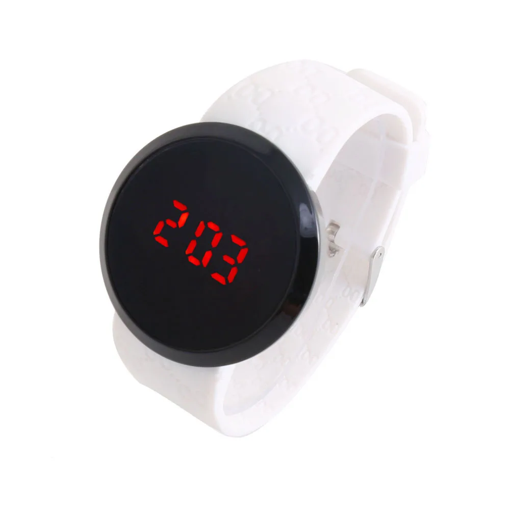 Fashion Waterproof Mens Watch LED Touch Screen Date Silicone Wrist Black Women Watches Digital Wristwatches Ladies Watch