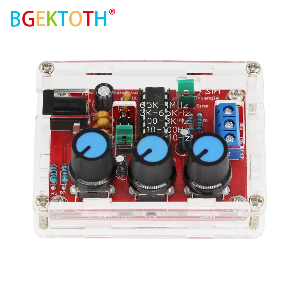 Функциональный генератор сигналов DIY Kit треугольный выход 1 Гц МГц Регулируемая
