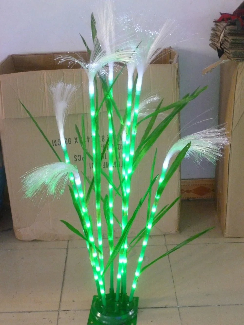 Крытый светодиодный свет из Рид волокна домашний декор 1 м/39," 8 Тростников зеленый цвет домашний праздник свадьба Рождество украшение для вечеринки